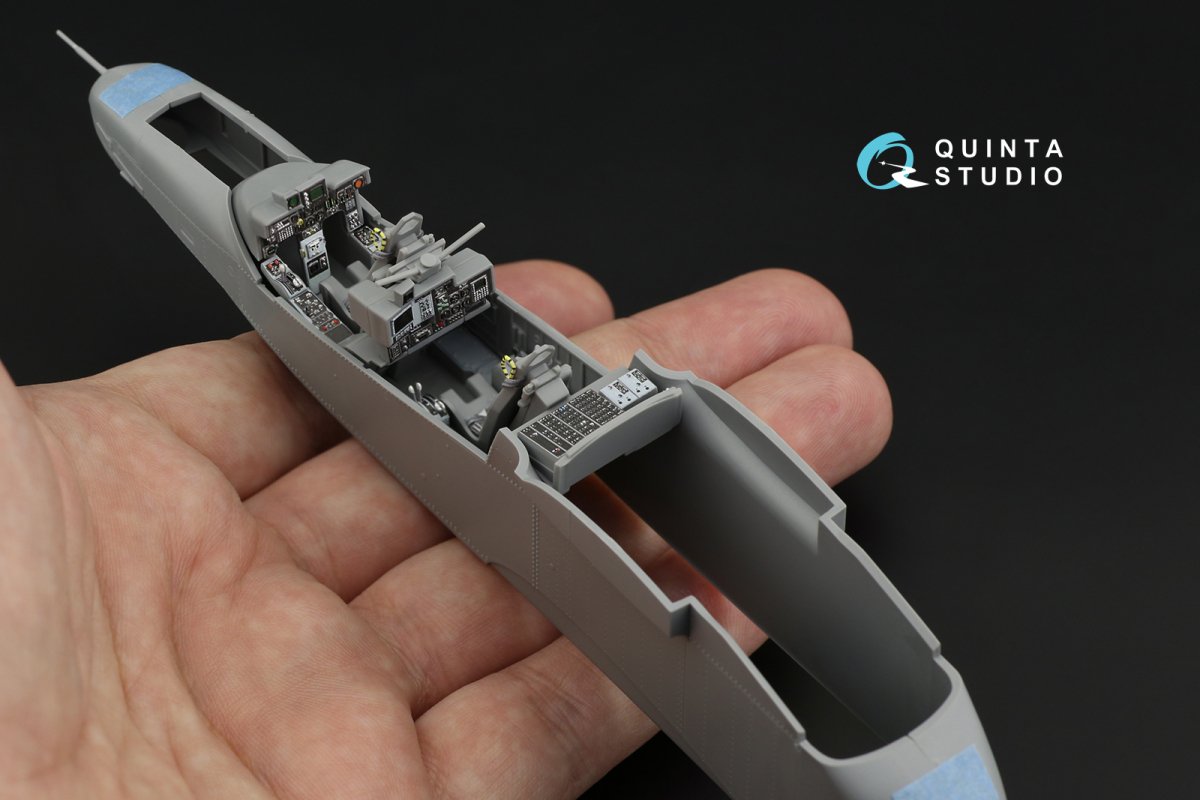 Intérieur imprimé en 3D et coloré sur papier décalcomanie Quinta Studio QD48252 OV-10D Bronco (ICM) 1/48 – image 6