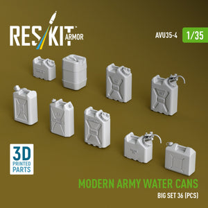 RESKIT AVU35-0004 Modern army water cans, big set (3D Printed) 1/35