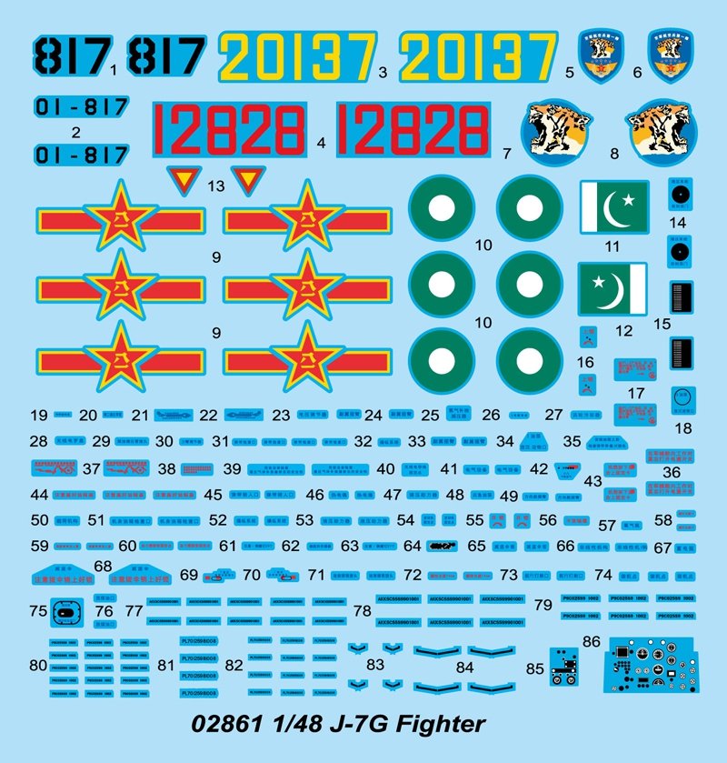 Trumpeter 02861 J-7G Fighter 1/48 – imagen 4
