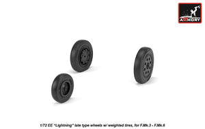 Armory Models AW72410 EE Lightning wheels w/ weighted tires, late 1/72 – zdjęcie 2