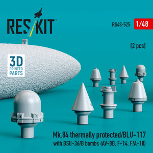 RESKIT RS48-0525 Mk.84 thermally protected/BLU-117 with BSU-36/B bombs (2 pcs) (3D Printed) 1/48 – Bild 2