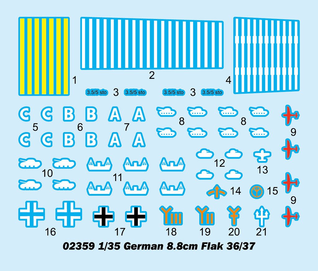 Trumpeter 02359 Germanium 8.8cm Flak 36/37 1/35 – image 3