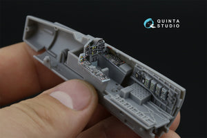 Intérieur imprimé en 3D et coloré sur papier décalcomanie Quinta Studio QD72186 F-15C Early/J Early (Fine Molds) à l&amp;#39;échelle 1/72 – image 10