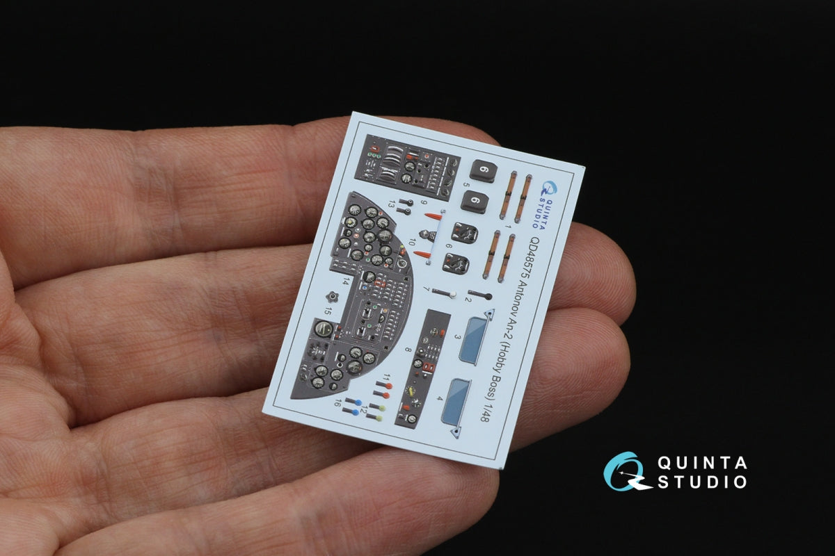 Quinta Studio QD48575 Antonov An-2 Colt 3D-Printed &amp;amp; coloured Interior on decal paper (HobbyBoss) 1/48 – zdjęcie 2