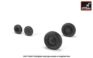 Armory Models AW48317 F-104A/C Starfighter early wheels, w/ optional nose wheels, weighted 1/48 – Bild 4