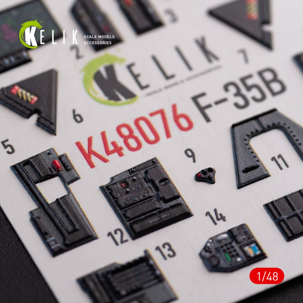 KELIK K48076 F-35B interior 3D decals for Tamiya kit 1/48 – immagine 8