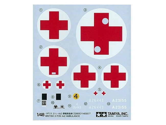Tamiya 32605 BRITISH 2T 4X2 AMBULANCE 1/48 – imagen 7