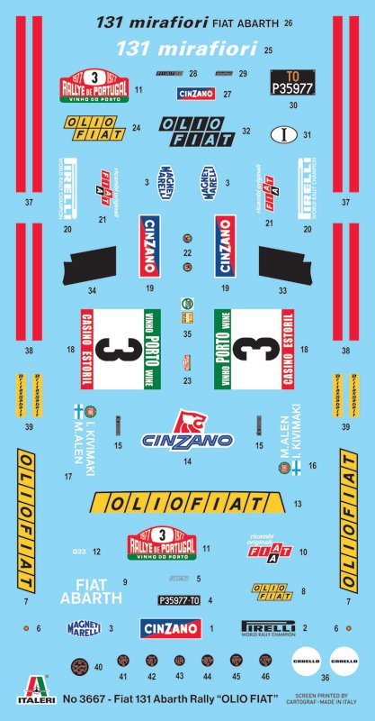Italeri 3667 FIAT 131 Abarth Rally OLIO FIAT 1/24 – Bild 4