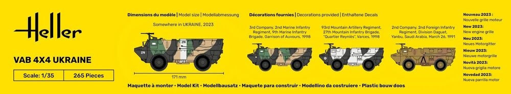 Heller 57130 VAB 4X4 Ukraine - Starter Kit 1/35 – zdjęcie 5