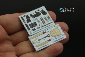 Quinta Studio QD32201 Macchi MC.202 Folgore Early 3D-Printed &amp;amp; coloured Interior on decal paper (Italeri) 1/32 – zdjęcie 8