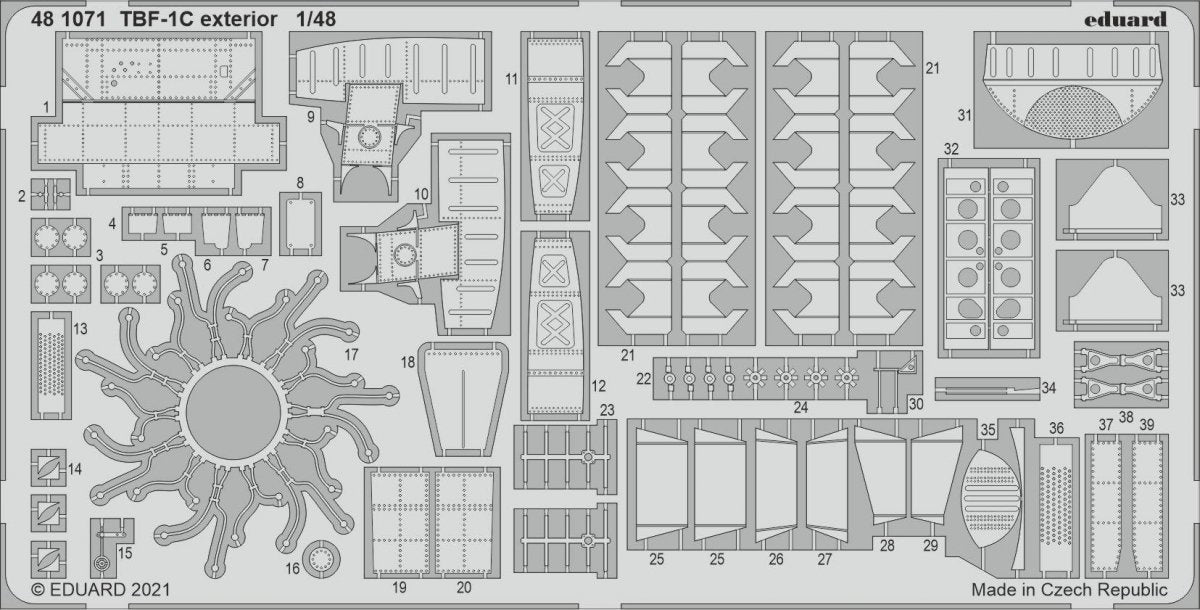 Eduard 481071 TBF-1C extérieur ACADEMY 1/48