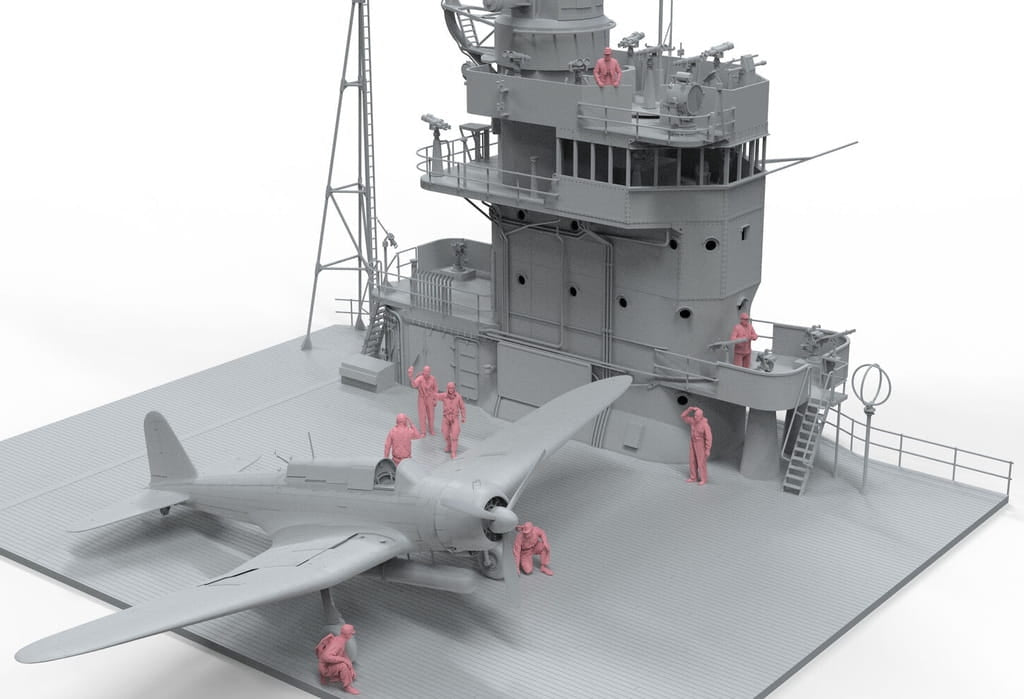 Border Model BR-006 IJN Carrier Crew Pilots &amp;amp; Officers x 8 resin figures 1/35 – immagine 3