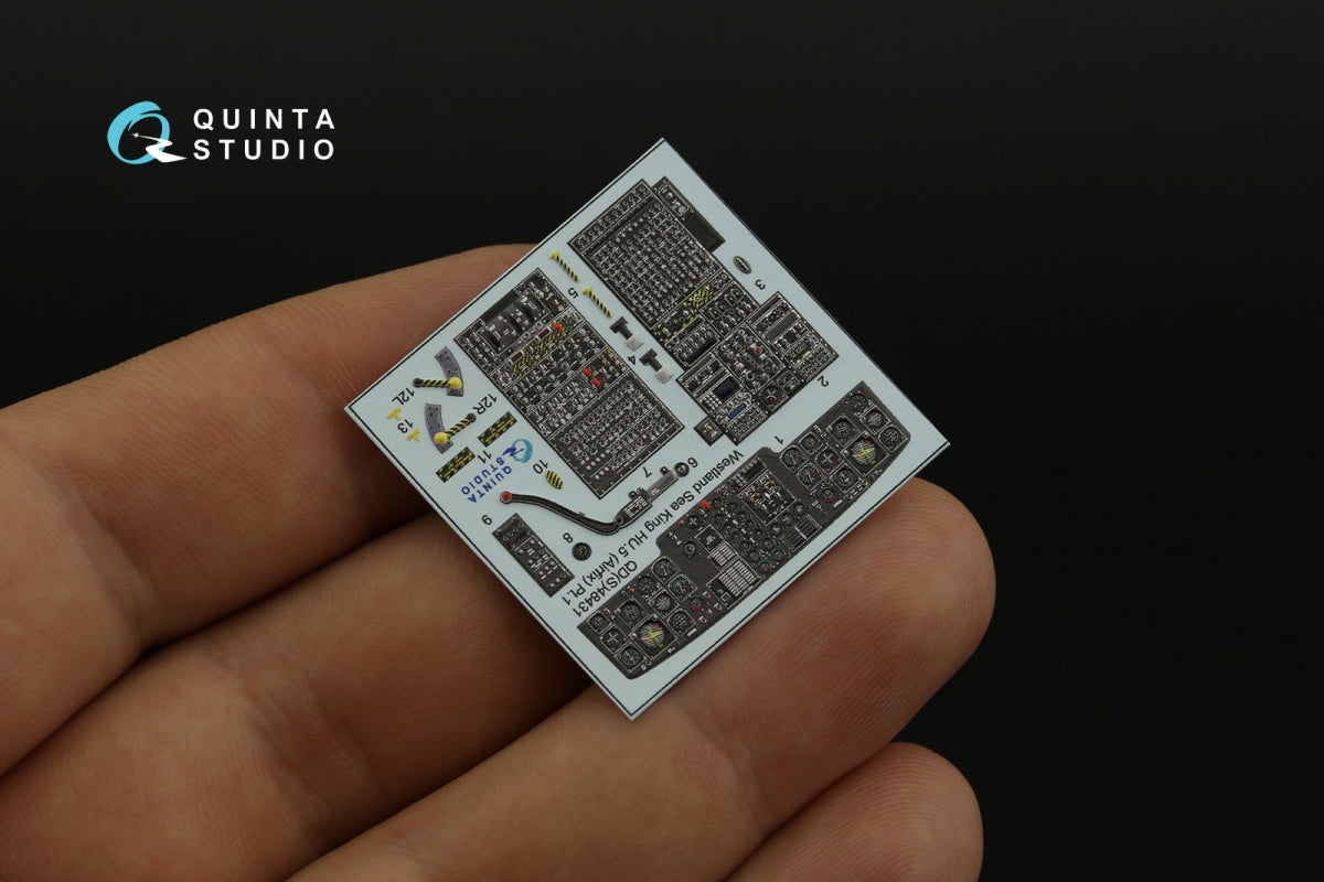 Quinta Studio QDS-48431 Westland Sea King HU.5 3D-Printed &amp;amp; coloured Interior on decal paper (Airfix) (Small version) 1/48 – immagine 6