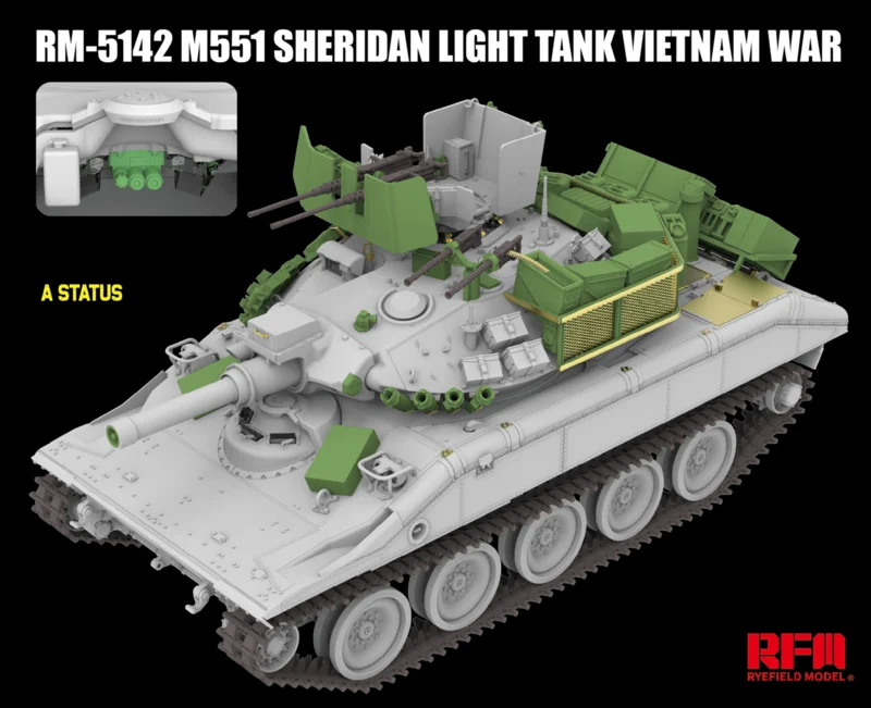 Rye Field Model 5142 M551 Light Tank Sheridan Vietnam War 1/35 – immagine 3
