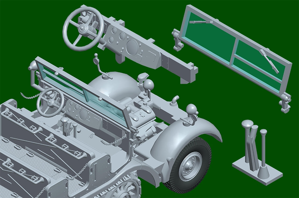 Trumpeter 07403 allemand Sd.Kfz. 8 Schwerer Zugkraftwagen 12t 1/72  – image 13