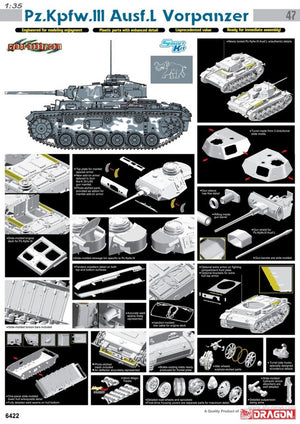 Cyber Hobby 6422 Pz.Kpfw.III Ausf.L Vorpanzer 1/35 – immagine 2