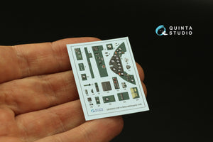 Quinta Studio QD48403 F4F-4 Wildcat 3D-Printed &amp;amp; coloured Interior on decal paper (Eduard) 1/48 – immagine 4