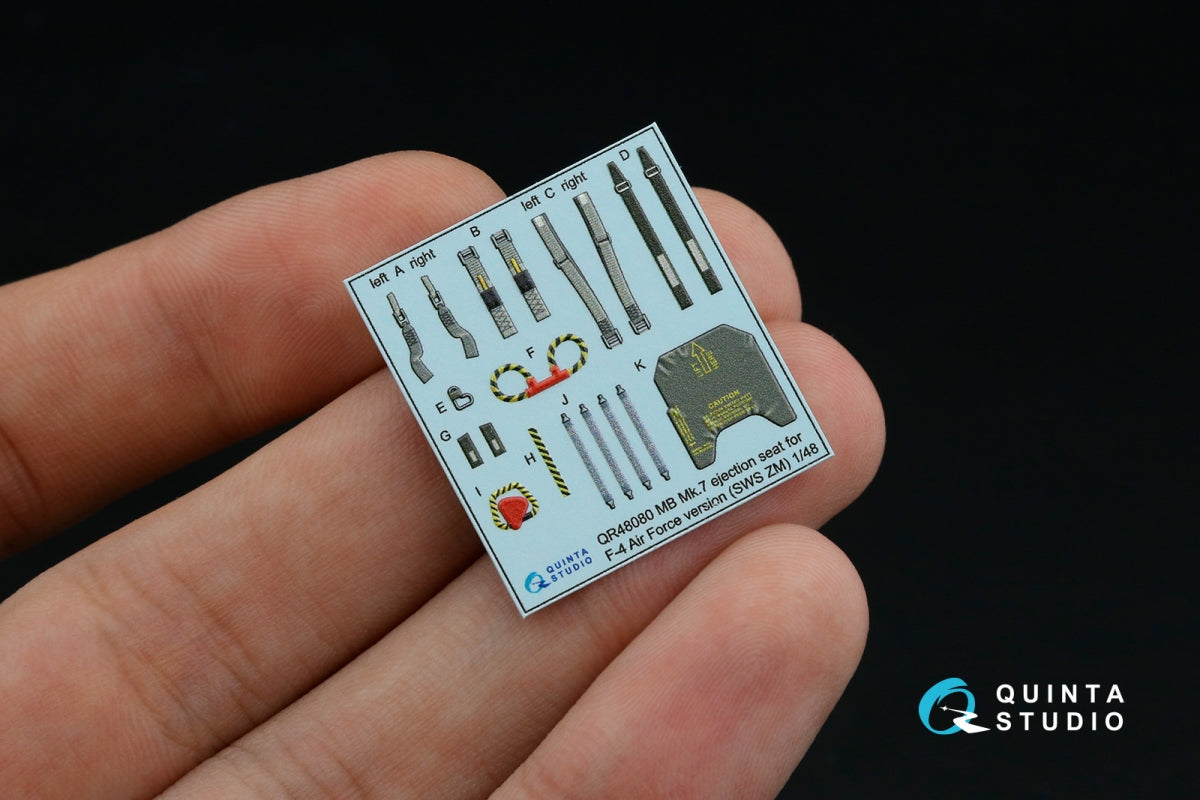 Quinta Studio QD+48449 F-4G late 3D-Printed &amp;amp; coloured Interior on decal paper (Zoukei Mura SWS) (with 3D-printed resin parts) 1/48 – immagine 5