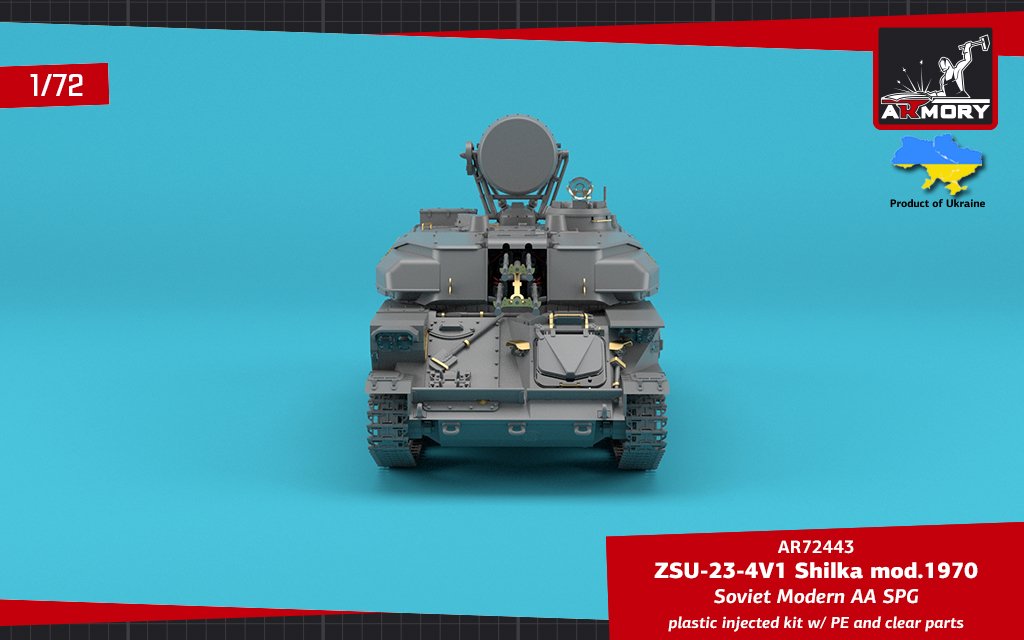 Armory Models 72443 ZSU-23-4V1 Shilka mod.1970 Soviet Modern AA SPG 1/72 – immagine 14