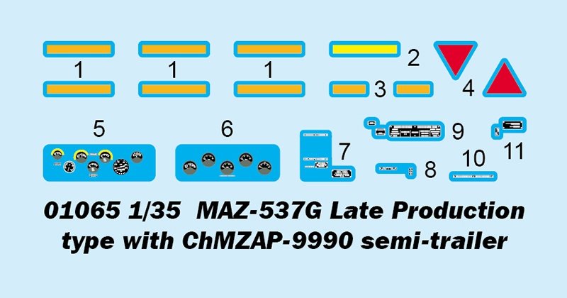 Trumpeter 01065 MAZ-537G Late Production type with ChMZAP-9990 semi-trailer 1/35 – immagine 4