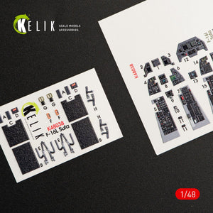 KELIK K48038 F-16I &amp;quot;SUFA&amp;quot; INTERIOR 3D DECALS FOR KINETIC KIT 1/48 – Bild 2
