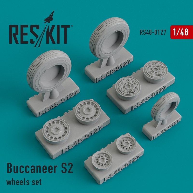 RESKIT RS48-0127 Jeu de roues Buccaneer S2 1/48