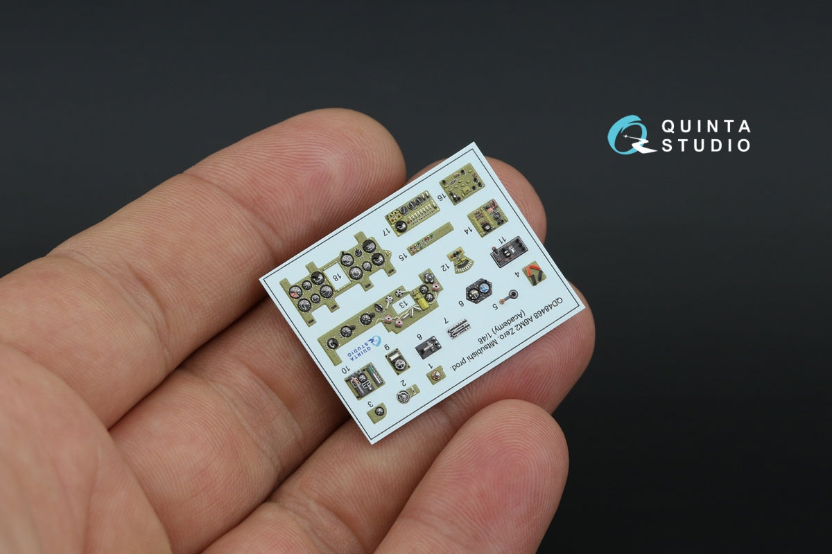 Quinta Studio QD48468 A6M2 Zero (Mitsubishi Prod.) 3D-Printed coloured Interior on decal paper (Academy) 1/48 – imagen 5
