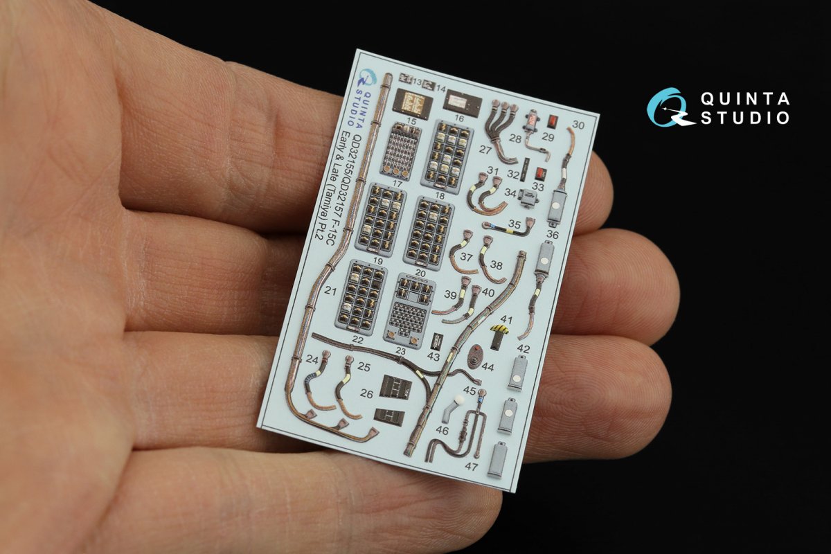 Quinta Studio QD32155 F-15C Early/F-15A/F-15J early 3D-Printed &amp;amp; coloured Interior on decal paper (Tamiya) 1/32 – Bild 6