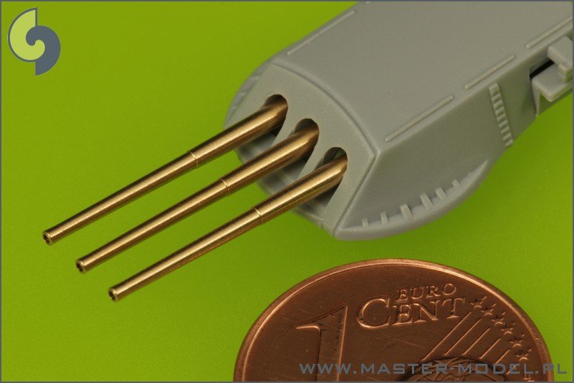 Master SM-700-038 USN 14in/45 (35,6 cm) (12 pcs) - New York (B-34), Nevada (B-36) and Pennsylvania (B-38) classes - fits to USS Arizona model – immagine 3