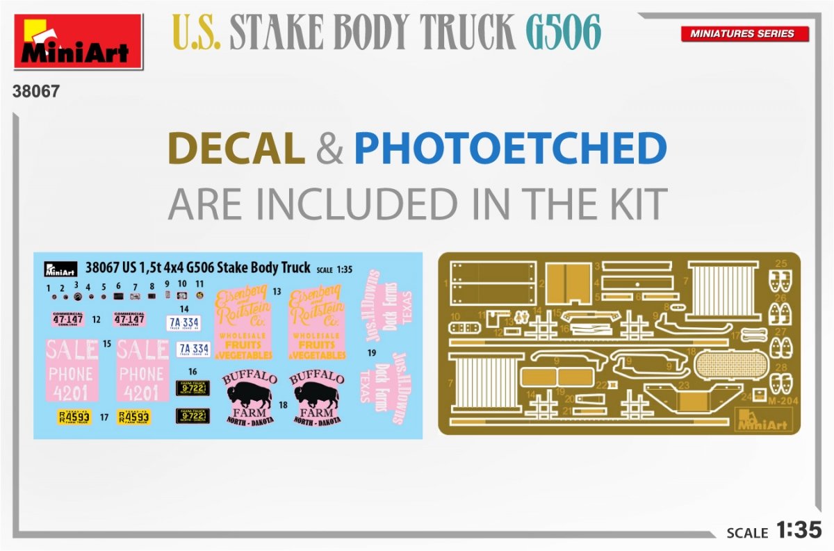 MiniArt 38067 U.S. STAKE BODY TRUCK G506 1/35 – zdjęcie 10