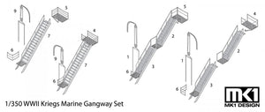 MK1 Design MS-35017 German Gangway Set 1/350 – immagine 2