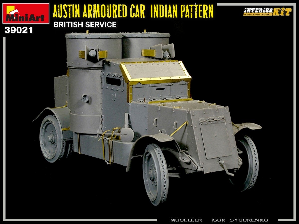 Miniart 39021 AUSTIN ARMOURED CAR INDIAN PATTERN. BRITISH SERVICE. INTERIOR KIT 1/35 – immagine 18