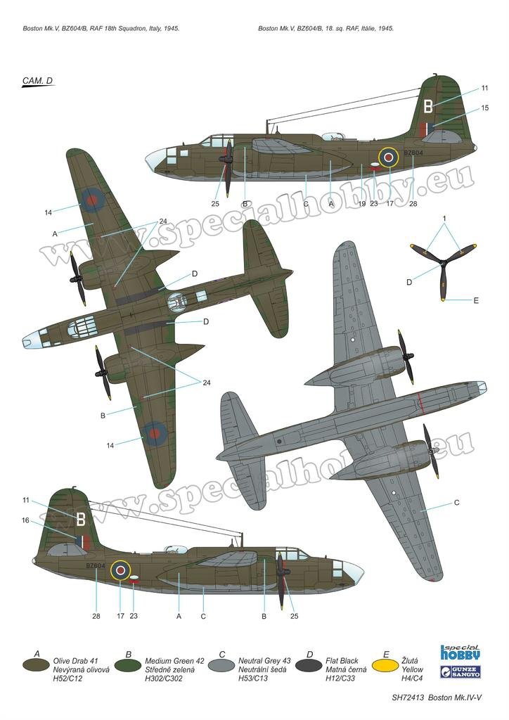 Special Hobby 72413 Boston Mk. IV/ V &amp;#39;The Last Version in RAF and Free French Service&amp;#39; 1/72 – zdjęcie 5