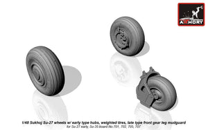 Armory Models AW48020b Sukhoj Su-27 Flanker wheels 1/48 – immagine 3