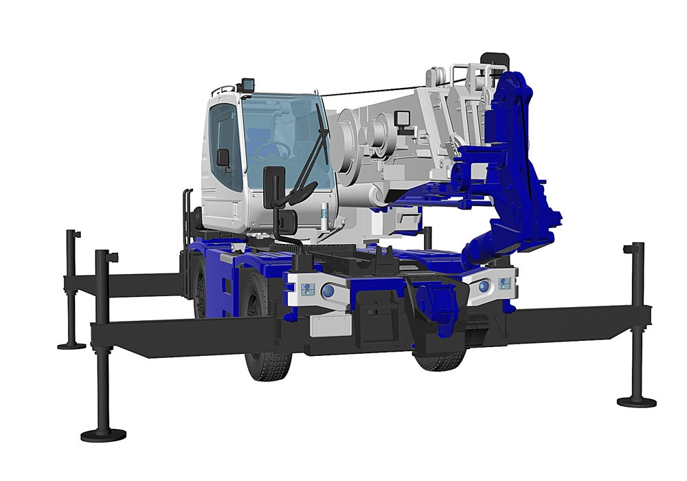 Hasegawa 66110 Tadano Rough Terrain Crane GR-130NL/N CREVO Mini G4 &amp;quot;H-Type Outrigger&amp;quot; 1/35 – immagine 7