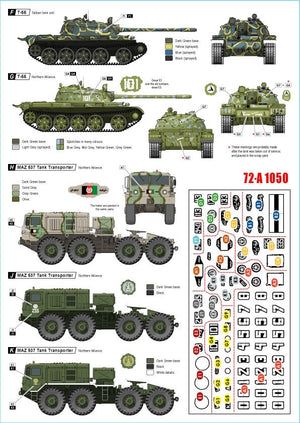 Star Decals 72-A1050 Guerre en Afghanistan n° 1. T-54B, T-55, T-55A, T-55AM et MAZ-537 1/72 – image 2