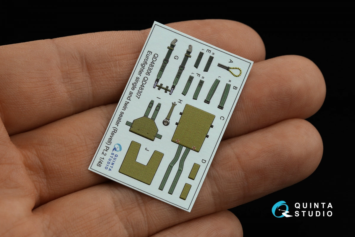 Quinta Studio QD48307 Eurofighter twin seater 3D-Printed coloured Interior on decal paper (Revell) 1/48 – Bild 3