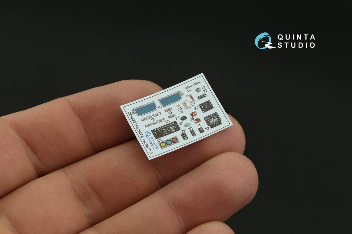 Quinta Studio QD48339 Mi-8MT 3D-Printed &amp;amp; coloured Interior on decal paper (Zvezda) 1/48 – Bild 5