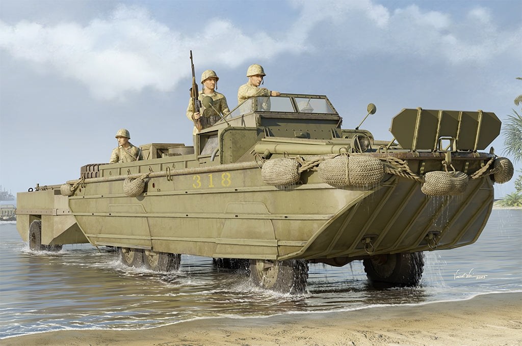 J&amp;#39;adore le kit 63539 GMC DUKW-353 avec remorque WTCT-6 à l&amp;#39;échelle 1/35