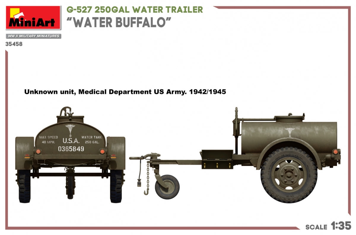 MiniArt 35458 G-527 250GAL WATER TRAILER “WATER BUFFALO” 1/35 – immagine 5