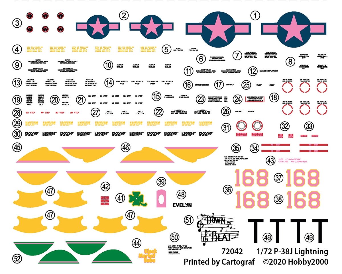 Hobby 2000 72042 P-38J Lightning - Pacific 1944 1/72 – immagine 2