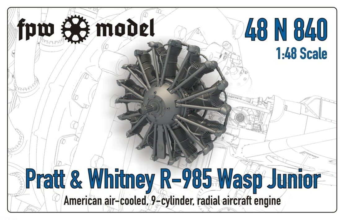 FPW Model 48N840 Pratt &amp;amp; Whitney R-985 Wasp Junior (full) 1/48