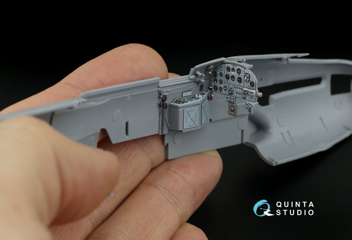 Intérieur imprimé en 3D et coloré sur papier décalcomanie pour maquette Zvezda QD48236 IL-2 1943 (biplace) Quinta Studio, échelle 1/48 – image 6
