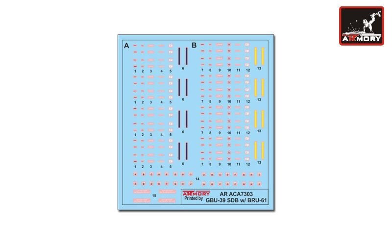 Armory Models ACA7303 GBU-39 SDB w/ BRU-61/A carriage system 1/72 – immagine 8