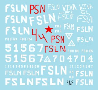 Star Decals 35-C1341 Nicaragua 2. Sandinista guerilla and post 1979 revolution army 1/35 – immagine 3