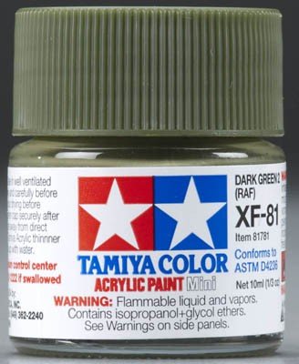 Tamiya XF81 Dark Green 2 RAF (81781) Acrylic paint 10ml – zdjęcie 2