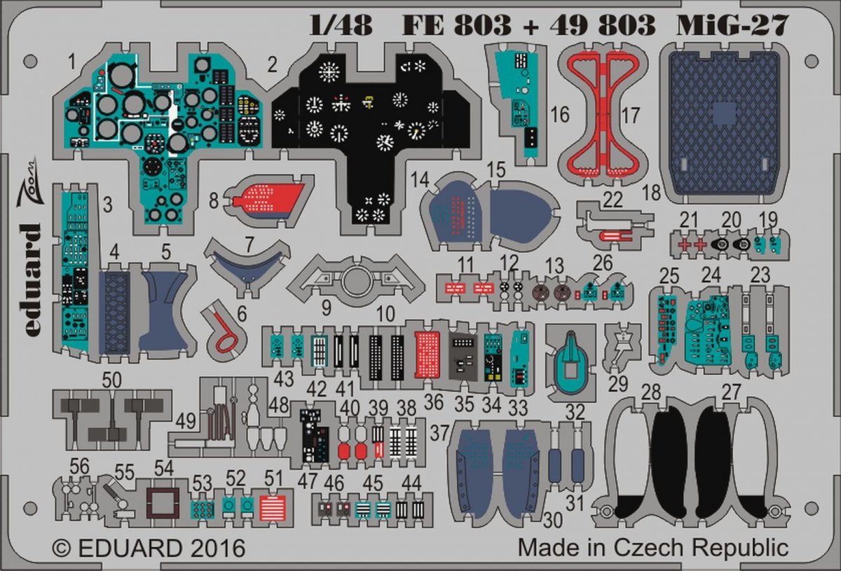 Eduard 49803 MiG-27 intérieur TRUMPETER 1/48