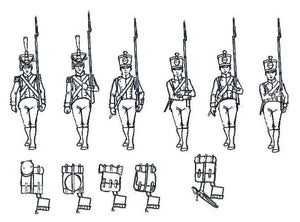 Hat 8294 Napoleonic 1815 French Line Infantry Marching 1/72