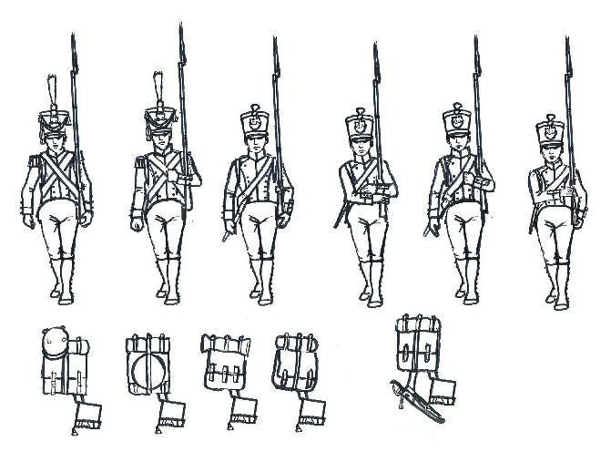 Hat 8294 Napoleonic 1815 French Line Infantry Marching 1/72