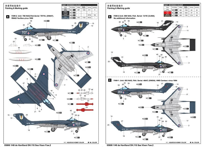 Trumpeter 05808 de Havilland DH.110 Sea Vixen Faw.2 1/48 – immagine 3